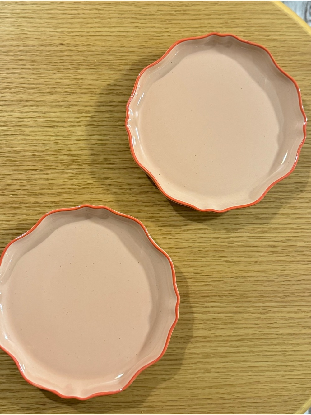 Set of 2 8.6" Irregular Edge Ceramic Salad Plate Hearth & Hand™ with Magnolia